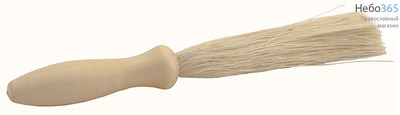  Кропило малое, натуральное, с белой кистью и деревянной ручкой, длиной 18,5 см, фото 1 