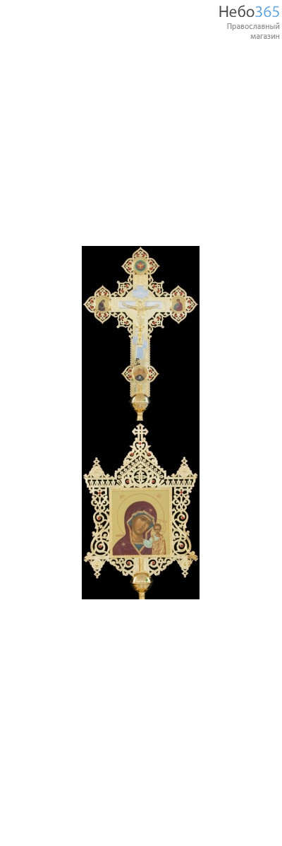  Крест-икона № 49 запрестольная выпиловка гравировка живопись золочение, фото 1 