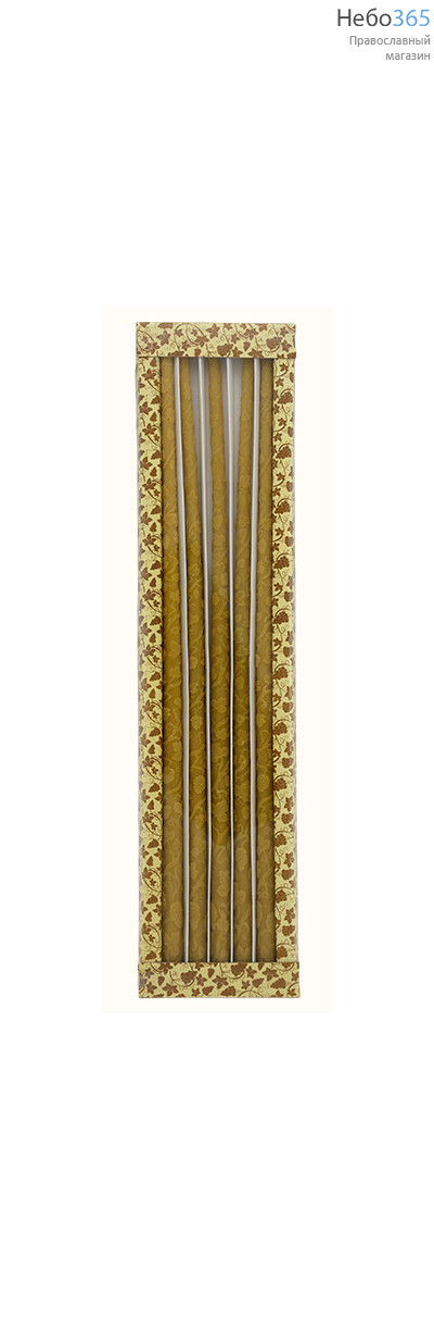  Свеча Архиерейская восковая конусная , с рисунком лоза, в упаковке с окошком, фото 1 