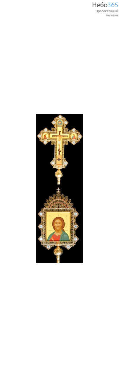  Крест-икона № 21а выпиловка гравировка живопись золочение камни, фото 1 