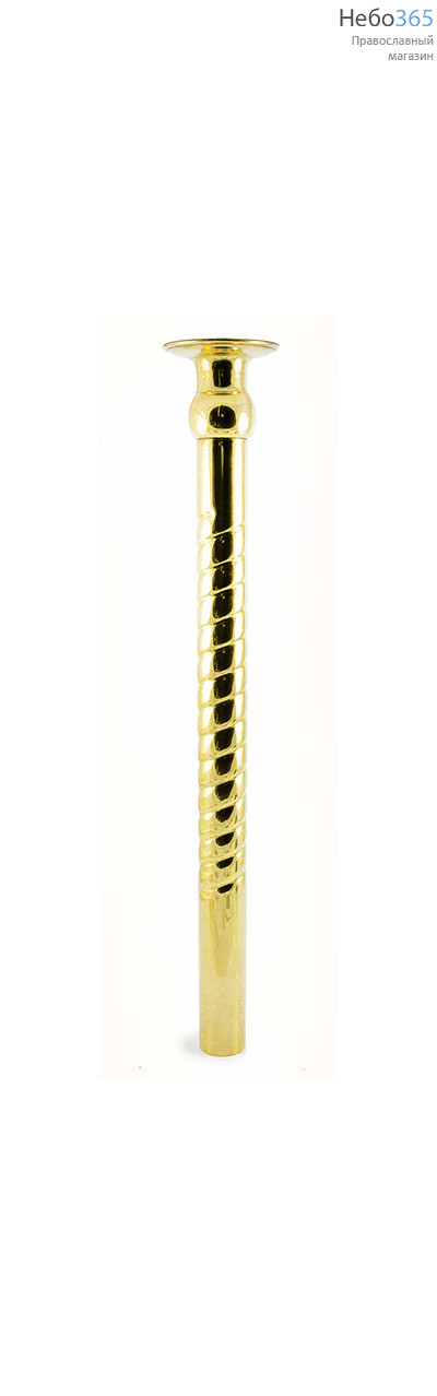  Подсвечник диаконский латунный с витой ручкой 54 см диаметр 3.8 см, фото 1 