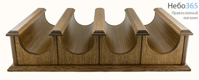  Ящик свечной деревянный четырёхместный, с дубовым шпоном, фото 1 