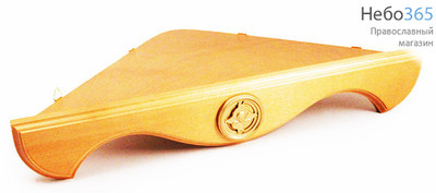  Полка для икон деревянная угловая, № 40, Х30331 Цвет: светлый, фото 1 