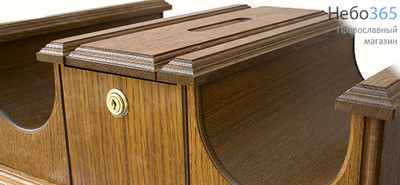  Ящик свечной деревянный двухместный, с кружкой для пожертвований, 2 видов, в ассортименте, фото 4 