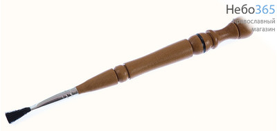  Стрючец для елея деревянный с кисточкой, малый, длиной 16.5 см, 012 / 240, фото 1 