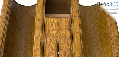 Ящик свечной деревянный двухместный, с кружкой для пожертвований, 2 видов, в ассортименте Вид 1. Кружка для пожертвований посредине., фото 3 