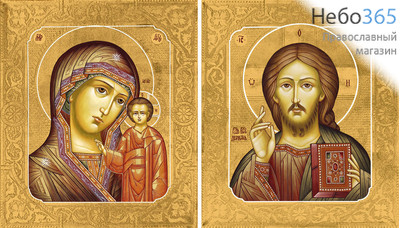 Фото: Венчальная пара икон Спас Вседержитель (арт.113) и Божия Матерь Казанская (арт.213)