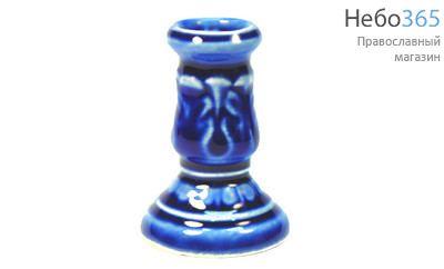  Подсвечник керамический "Капитель", с цветной глазурью (в уп.- 10 шт.), фото 1 