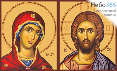 Фото: Венчальная пара икон Спас Вседержитель (арт.114) и Божия Матерь Деисусная(арт.214)