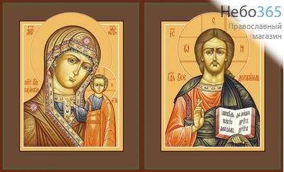 Фото: Венчальная пара икон Спас Вседержитель (арт.112) и Божия Матерь Казанская (арт.212)