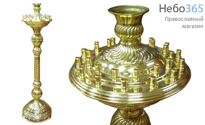  Подсвечник храмовый латунный на 28 свечей, чеканный, фото 1 