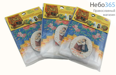  Набор пасхальный "Подарочный сувенир", из 3 малых пакетов, 6 наклеек и 3 малых открыток hk11897 РРР, фото 1 