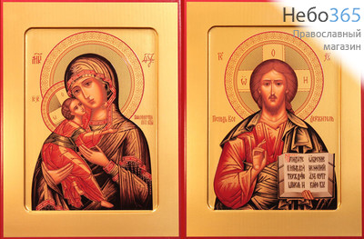 Фото: Венчальная пара икон Спас Вседержитель (арт.104) и Божия Матерь Владимирская (арт.204)