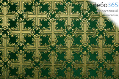  Шелк зеленый с золотом Покров ширина 150 см, фото 1 