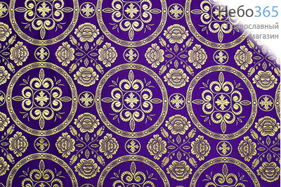  Шелк фиолетовый с золотом Посад ширина 150 с, фото 1 
