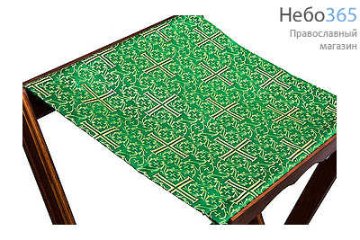  Аналой деревянный раскладной, с тканевым верхом, ДА000004 (111001) с зеленой материей, фото 1 