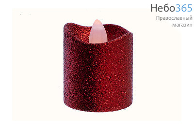  Сувенир "Свеча", мерцающая, светодиодная, с батарейками, высотой 5 см, 40659 РРР цвет: красный, фото 1 