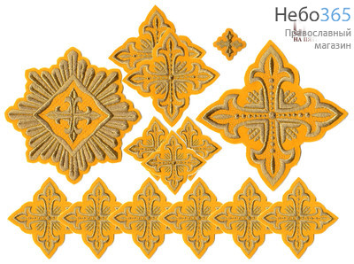  Набор крестов иерейских желтые "Сеточка", фото 1 