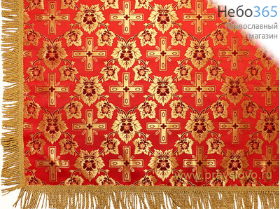  Облачение на престол красное, с пеленой, шелк в ассортименте, 100 х 100 х 100 см, 130 см х 130 см, фото 1 