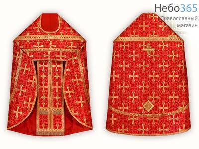  Облачение иерейское, красное, 90-150 греческая парча Георгиевский крест, фото 1 
