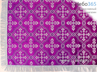  Пелена фиолетовая с серебром на престол, шелк в ассортименте 140 х140 см, фото 1 