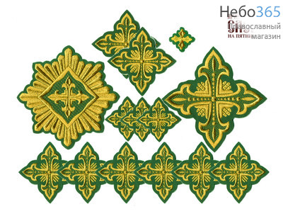  Набор крестов иерейских зеленые "Сеточка", фото 1 