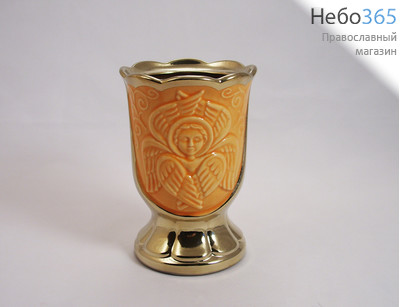  Лампада настольная керамическая Серафим, с эмалью и золотом., фото 1 