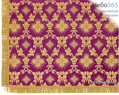  Пелена фиолетовая с золотом на престол, шелк в ассортименте 140 х140 см, фото 1 