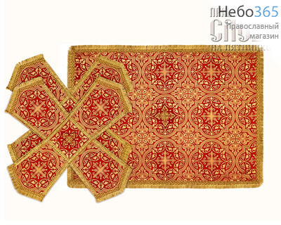  Покровцы красные с золотом и воздух, парча в ассортименте, 14 х 14 см, фото 1 