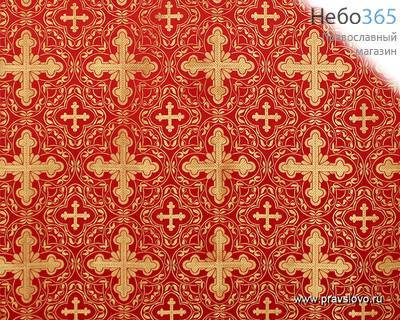  Шелк красный с золотом Полоцк ширина 150 см, фото 1 