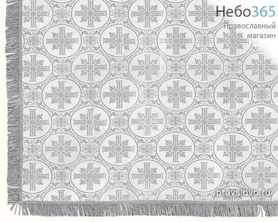  Облачение на жертвенник белое с серебром, с пеленой, шелк в ассортименте, 80 х 80 х 100 см, фото 1 