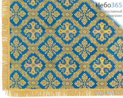  Облачение на жертвенник голубое с золотом, с пеленой, шелк в ассортименте, 80 х 80 х 100 см, фото 1 