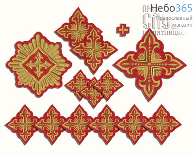  Набор крестов иерейских красные "Сеточка", фото 1 