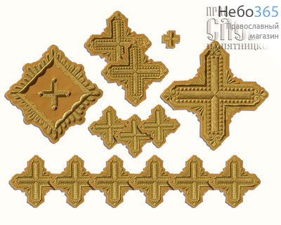  Набор крестов иерейских горчичные "Квадрат", фото 1 