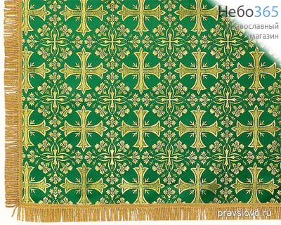  Пелена зеленая на престол, парча в ассортименте 145 х 145 см, фото 1 