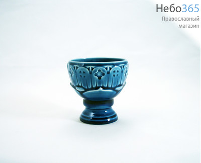  Лампада настольная керамическая "Цветок новый", с цветной глазурью, фото 1 