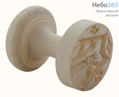  Печать для просфор "Богородичная", диаметр 30-35 мм , деревянная, липа, без каймы, фото 1 