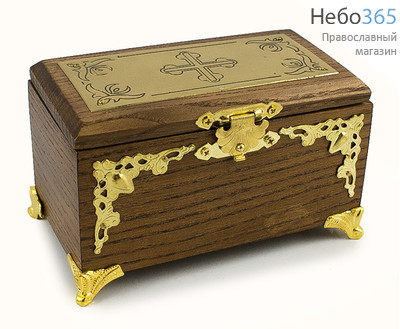  Ящик крестильный деревянный: 2 стекл. флакона, 2 стрючца, губка, складные ножницы, 6,5 х 11,5 х 8,5 см, 316-10, фото 7 
