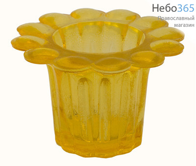  Лампада настольная стеклянная Ромашка, из окрашенного стекла, в ассортименте цвет: жёлтый, фото 1 