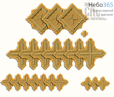  Набор крестов архиерейских желтые "Квадрат", фото 1 