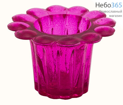  Лампада настольная стеклянная Ромашка, из окрашенного стекла, в ассортименте цвет: розовый, фото 1 