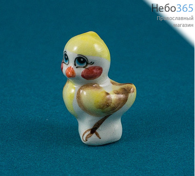  Сувенир пасхальный керамический, "Цыплёнок", с цветной росписью, высотой 4 см (в уп.- 5 шт.), фото 1 