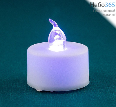  Сувенир "Свеча горящая", столбик, из пластика, с цветной подсветкой, высотой 4 см, MML 14670, фото 1 
