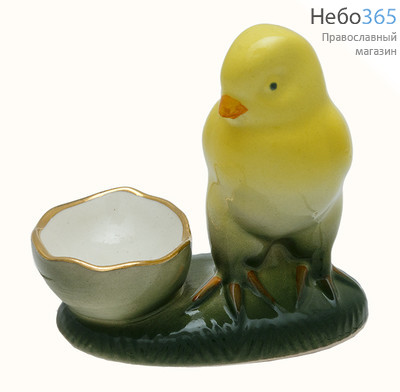  Подставка пасхальная керамическая Цыплёнок, для 1 яйца (в уп.- 2 шт.), фото 1 