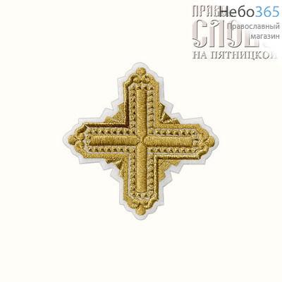  Крест  белый с золотом наградной "Квадрат" 10  х 10 см, фото 1 