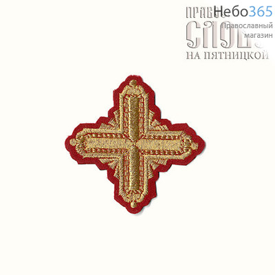  Крест  красный с золотом наградной "Квадрат" 10 х 10 см, фото 1 
