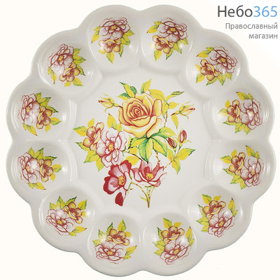  Подставка пасхальная керамическая, для яиц - тарелка, большая, в ассортименте, 17634, фото 1 