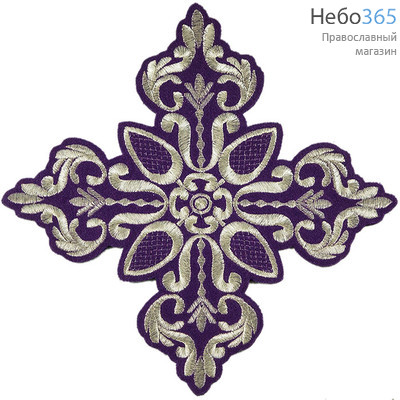  Крест  фиолетовый с серебром престольный "Греческий" 25 х 25 см, фото 1 