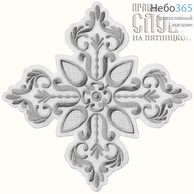  Крест  белый с серебром престольный "Греческий" 30 х 30 см, фото 1 