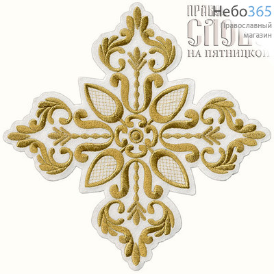  Крест  белый с золотом престольный "Греческий" 30 х 30 см, фото 1 
